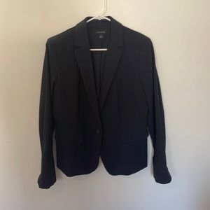 Ann Taylor Navy One Button Suiting Blazer